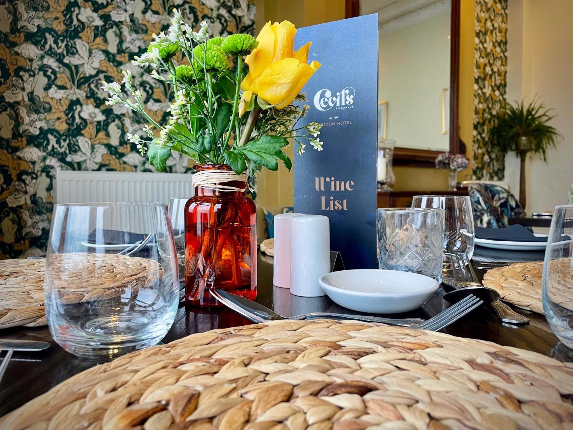 Table setting at Cecil's Restaurant